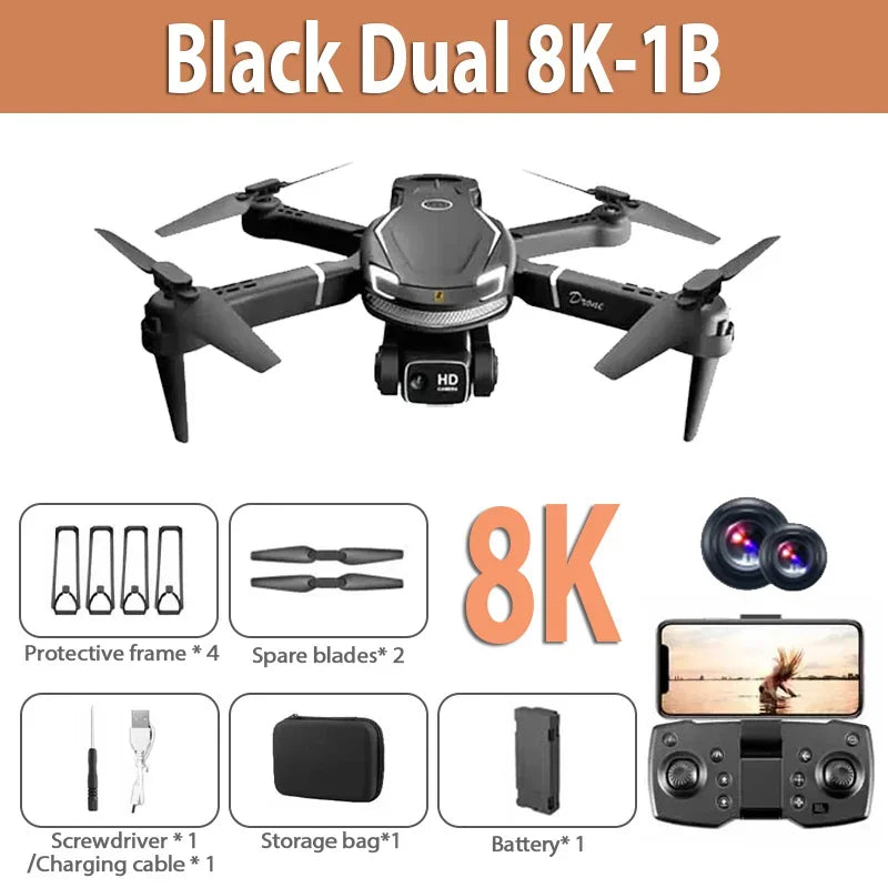 Mini New V88 Drone 8K Professional HD Aerial Photography 5G GPS Remote Control Aircraft HD Dual Camera Quadcopter Toy UAV