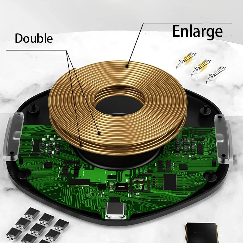 Invisible Wireless Charger 27mm Under Table Charger Furniture Fast Desk Wireless Charging Station for iPhone 15/14/13/12 Samsung