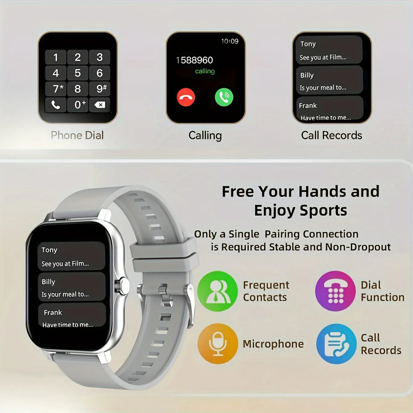 Smartwatch1.83 inch Voice Assistant Bluetooth Call Sports Fitness Hot Selling Smartwatch Men Women For Android iOS 2024 New