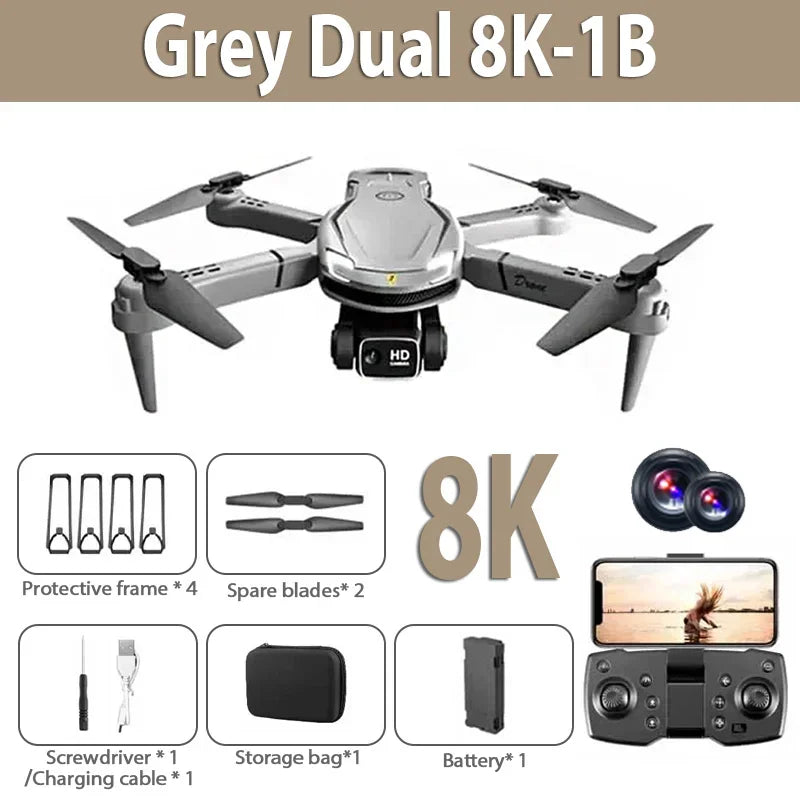 Mini New V88 Drone 8K Professional HD Aerial Photography 5G GPS Remote Control Aircraft HD Dual Camera Quadcopter Toy UAV