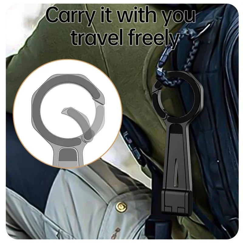 Minisopuru Magnetic Phone Tripod Stand Mini Portable Cell Phone Holde Aluminium Dual-sided Magnetic Smartphone Mount for iPhone
