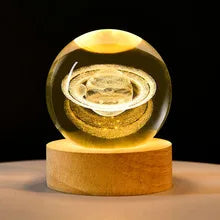 Unique 3D Crystal Ball Lamp with Galaxy and Planetary Projections USB Night Light for Cozy Atmosphere  plasma ball