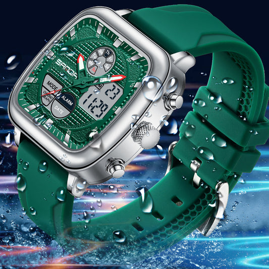 SANDA Luxury Business Alarm Clock Multi functional Calendar Men's Electronic Watch